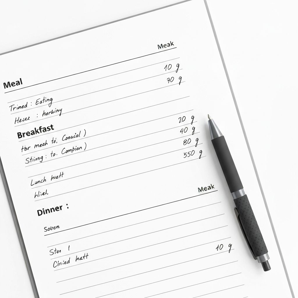 Recording daily meals